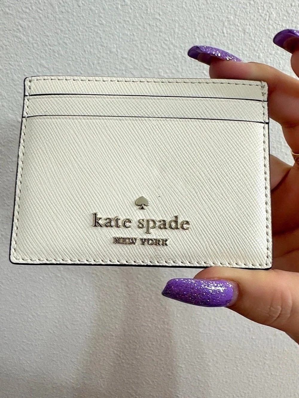 Kate Spade Card Holder in White Like New